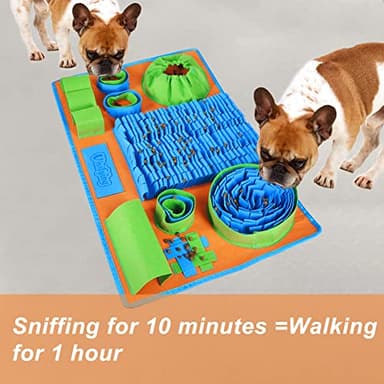 Vivifying Snuffle Mat for Dogs, Interactive Dog Puzzle Toy for Boredom and Mental Stimulation, Enrichment Feeding Game Sniff Mat Helps Slow Eating and Keep Busy - Image 8