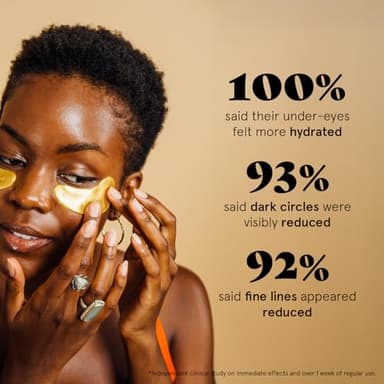 grace & stella Award Winning Under Eye Mask - Travel Size Toiletries - Bridal Shower Gifts - Gel Eye Patches for Dark Circles, Puffy Eyes, Wrinkles, Undereye Bags - Vegan - Self Care (6 Pairs, Gold) - Image 2