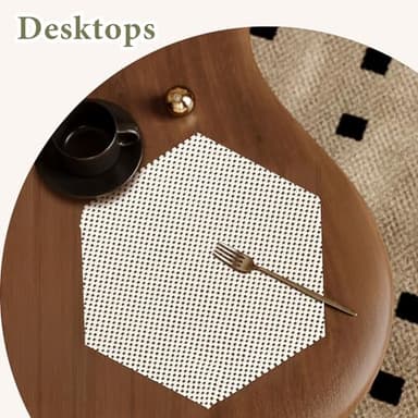 Shelf Drawer Liners for Kitchen Cabinets Non Adhesive Drawer Liner Thickened Refrigerator Liner White Quatrefoil Strong Non-Slip Paper for Tool Box, 23.6 x 236 Inches - Image 5