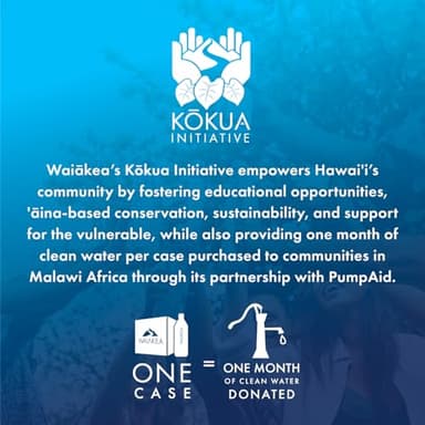 Waiākea - Hawaiian Volcanic Water - Naturally Alkaline Water - pH Range 7.6 to 8.2 - All Natural Minerals & Electrolytes - 100% Recycled Water Bottles - Bottled Water 24 Pack - 16.9 Fl Oz, 500 mL - Image 5