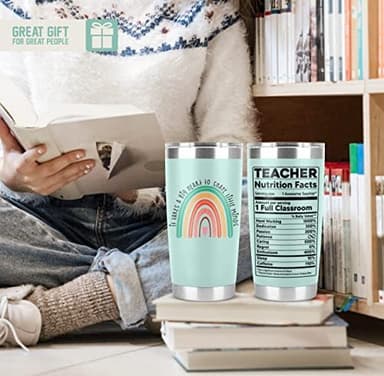 Teacher Appreciation for Women, Men - Teacher Day Gifts, Back to School, Birthday Gifts Idea, Appreciation Week - 20 Oz Tumbler Cup Mug - Image 6