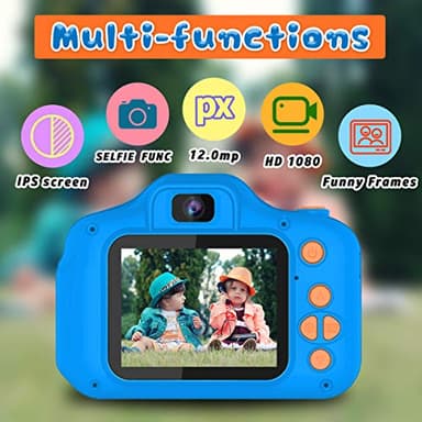 Dylanto Upgrade Kids Selfie Camera, Christmas Birthday Gifts for Boys Age 3-9, HD Digital Video Cameras for Toddler, Portable Toy for 3 4 5 6 7 8 Year Old Boy with 32GB SD Card-Navy Blue - Image 2