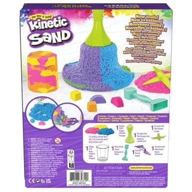 Kinetic Sand, Squish N’ Create Playset with 13.5oz Blue, Yellow & Pink Play Sand, 5 Tools, Sensory Toys for Kids Ages 3 and up - Image 9