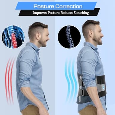 NEENCA Lower Back Brace for Lower Back Pain Relief, Medical Grade Lumbar Support Belt for Women Men, Herniated Disc,Lumbar Strain,Sciatica, Scoliosis (Black, Medium) - Image 4