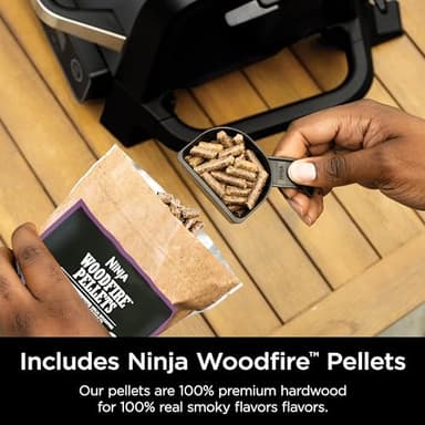 Ninja OG751 Woodfire Pro Outdoor Grill Built-In Thermometer,7-in-1 Master Grill,BBQ Smoker,& Outdoor Air Fryer Plus Bake,Roast,Dehydrate & Broil,Woodfire Technology,Weather-Resistant,Grey XL - Image 11