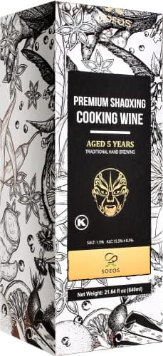 Soeos Cooking Wine,Shaoxing Rice Wine,Chinese Cooking Wine,Rice Cooking Wine,Shaoxing Wine Chinese Cooking Wine,Shao Hsing Rice Wine,21.64 fl oz (640 ml),1 Packs,Premium 5 Year Aged Cooking Wine - Image 4