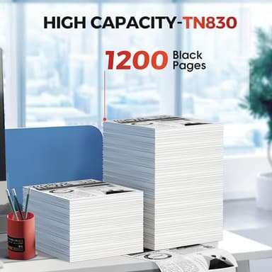 TN830 Toner Cartridge - Replacement Compatible for TN830 TN-830 TN830XL to use with HL-L2460DW DCP-L2640DW HL-L2405W HL-L2400D HL-L2480DW MFC-L2820DW MFC-L2820DWXL Printer (Black, 2-Pack) - Image 3