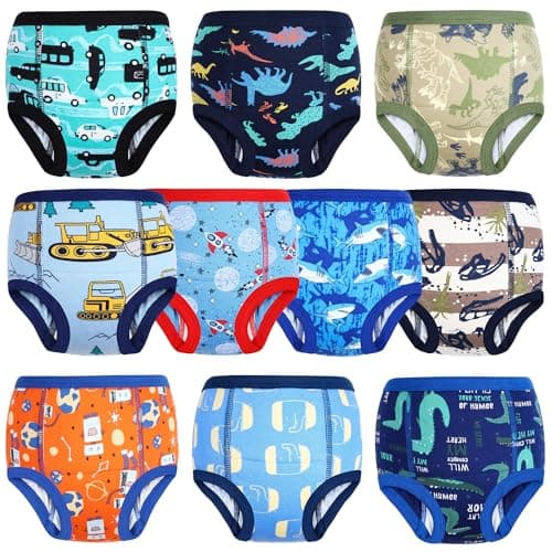 MooMoo Baby Training Underwear 10 Packs Absorbent Toddler Potty Training Pants for Boys and Girls Cotton 3T - Image 1