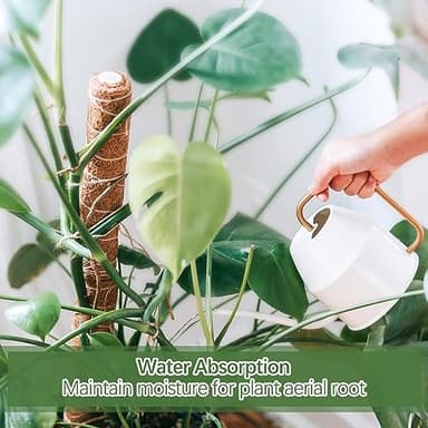 Joyhalo 26.4 Inch Moss Pole Monstera Plant Support, 2 Pcs 15.7 Inch Moss Pole for Plants Monstera, Plant Stakes for Indoor Plants with Jute Rope and Name Label - Image 5