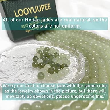 LOOYUUPEE Natural Hetian Jade & Zircon Earrings for Women, Dainty Lucky Green Jade Leaf Charm Pendant Jewelry Studs, Handmade Ear Stud Earrings for Mom Lover Her (925 Sterling Silver with Gold Plated) - Image 9