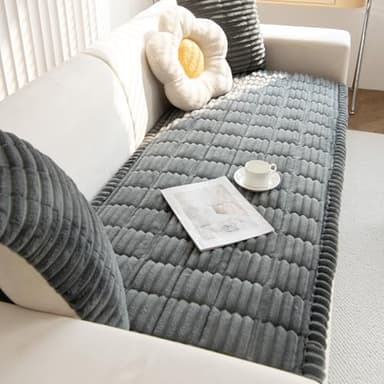 Gumfolk Non Slip Fuzzy Pet Couch Covers for Sofa, Washable Couch Cushion Covers for Large Dogs - Image 5