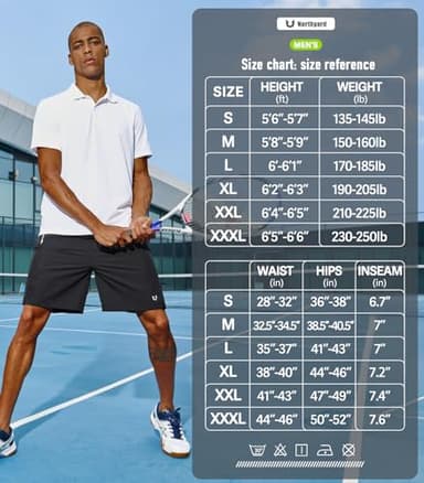 NORTHYARD Men's Running Athletic Shorts 5"/ 7"/ 9" Workout Gym Short Tennis Quick Dry Active Sport Hiking Basketball-7'' Black-L - Image 6