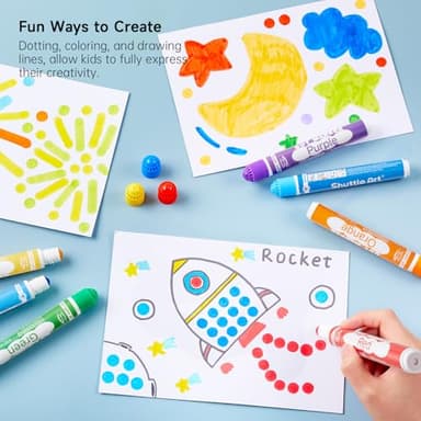 Shuttle Art Dot Markers, 30 Colors Washable for Toddlers with Free Activity Book, Bingo Daubers Supplies for Kids Preschool Children, Non Toxic Water-Based Dot Art Markers - Image 4