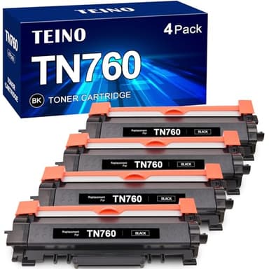 Comatible TN760 Toner Cartridges Replacement for Brother TN760 TN-760 TN730 TN-730 TN 760 Toner Use with MFC-L2710DW MFC-L2750DW HL-L2350DW DCP-L2550DW HL-L2395DW HL-L2370DW HL-L2390DW Toner Cartridge - Image 1