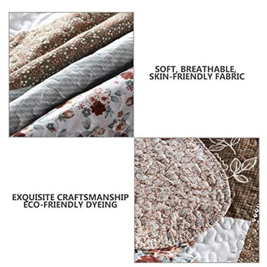Travan 3-Piece Queen Quilt Sets with Shams Oversized Bedding Bedspread Reversible Soft Coverlet Set, Queen Size - Image 5