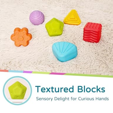 LiKee Shape Sorter Toys for 1+ Years Old, 10pcs Montessori Baby Blocks, Sensory Toddler Learning Toy for Fine Motor Skills, Infant Developmental Toys Gift for Boys Girls Ages 18+ Months - Image 6