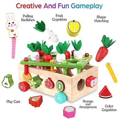 Toddlers Montessori Wooden Educational Toys for Baby Boys Girls Age 1 2 3 Year Old, Shape Sorting Toys 1st One First Birthday Girl Gifts for Kids 1-3, Wood Preschool Learning Fine Motor Skills Game - Image 3