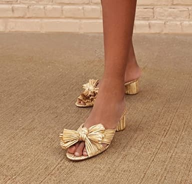 MUCCCUTE Women's Bow Knot Heeled Sandals Ankle Buckle Strap Chunky Heeled Open-toe Comfortable Wedding Party Fashion Heeled - Image 5