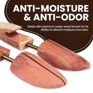 HOUNDSBAY Cedar Shoe Tree - Shoe Trees for Men & Women, Sneakers, Widener & Shaper - Image 3