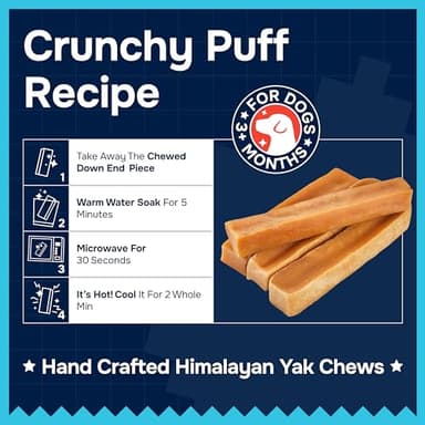 100% Natural Yak Cheese Himalayan Made Dog Chews All Breeds - Lactose Free Yak Chew for Small Medium & Large Dogs - Dental Cleaning Dog Chews for Aggressive Chewers - Long Lasting Odor & Gluten Free - Image 6