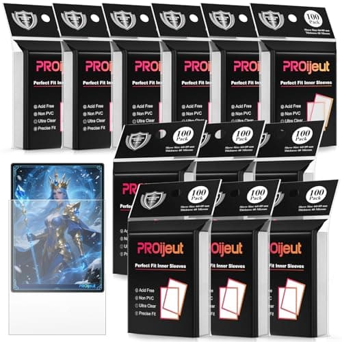 1200 Pack Card Sleeves Clear, Perfect Fit Inner Sleeves Ideal for Double-sleeving, Trading Card Sleeve Compatible with MTG, PKM, TCG and Gaming Cards (60 Microns) - Image 1