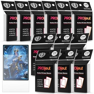 1200 Pack Card Sleeves Clear, Perfect Fit Inner Sleeves Ideal for Double-sleeving, Trading Card Sleeve Compatible with MTG, PKM, TCG and Gaming Cards (60 Microns) - Image 1