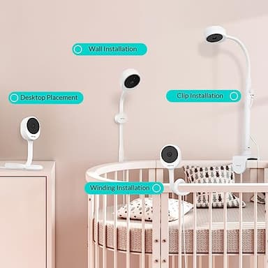NETVUE Upgraded Baby Camera Monitor Video - 5000mAh Baby Monitor with Camera and Audio, 5" Display, 4 in 1 Bracket Meets The Needs in All Scenarios, Smart Phone App, Cry Detection - Image 7