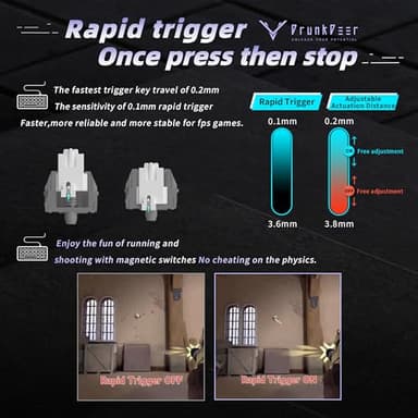 DrunkDeer A75 Rapid Trigger Mechanical Keyboard TKL Aluminum Case Wired Magnetic Switch Compact 82Keys RGB No Keycap,with Knob,Sliver White - Image 4