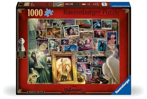 Ravensburger Disney Villainous: Cruella de Vil and Figurine 1000 Piece Jigsaw Puzzle for Adults - 12001124 - Handcrafted Tooling, Made in Germany, Every Piece Fits Together Perfectly