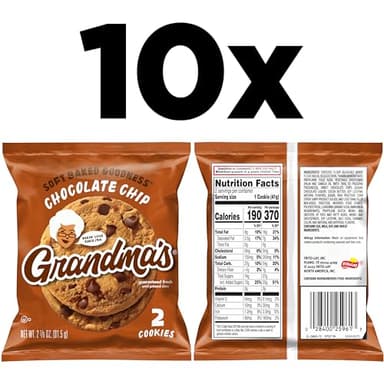 Grandma's Big Cookies, Chocolate Chip, (10 Pack) - Image 2