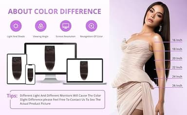 Clip in Hair Extensions Real Human Hair for Women Seamless Invisible Dark Brown Natural 8pcs Double Weft 16 inch 3.2oz/90g - Image 8