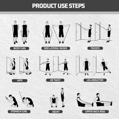 VEICK Resistance Bands, Exercise Bands for Working Out with Handles, Elastic Workout Bands for Men Women, Exercising Bands for Strength Training Equipment at Home Gym - Image 5