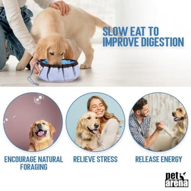 PET ARENA Snuffle Mat for Dogs - Adjustable Interactive Puzzle Toy for Large & Small Breed Slow Feeder for Mental Stimulation & Stress Relief Encourages Natural Foraging Ideal for Indoor & Outdoor Use - Image 6