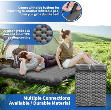 HiiPeak Sleeping Pad for Camping- Ultralight Inflatable Sleeping Mat with Built-in Foot Pump & Pillow, Upgraded Compact Camping Air Mattress for Camping, Backpacking, Hiking - Image 5