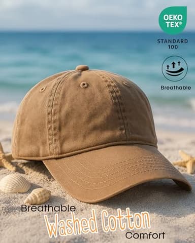 FURTALK Toddler Baseball Hat Kids Boys Girls Adjustable Washed Cotton Baseball Cap with Ponytail - Image 2