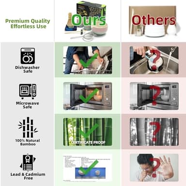 TEANAGOO Matcha Set Matcha Whisky Matcha Bowl with Versing Spout Scoop Matcha Whisk Holder Tea Making Kit. 1 Japanese Tea Set (7 Pieces) + 2 Cups (7.2 oz), S11, Gradient Pink, Color Box Packing - Image 4