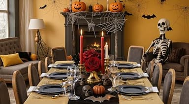 Nervure 350PCS Black Plastic Plates - Black Plastic Dinnerware Sets for 50 Guests - 100 Disposable Plates, 150 Gold Silverware, 50 Cups, 50 Napkins for Wedding & Party & Halloween - Image 7