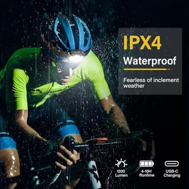 MIOISY Headlamp Rechargeable, Ultra Bright LED Head Lamp Flashlight with White Red Light, 2 Pack Motion Sensor Waterproof Headlight, 8 Modes Lights for Camping Fishing Running - Image 6