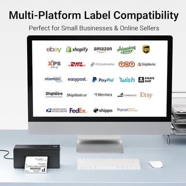 Bluetooth Thermal Shipping Label Printer – Wireless 4x6 Shipping Label Printer for Small Business & Shipping Packages, Support Android, iPhone and Windows, Widely Used for Amazon, Ebay, Shopify, Etsy - Image 6