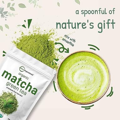 Micro Ingredients Organic Matcha Green Tea Powder, 1 lb | First Harvest, Culinary Grade from Japan | 100% Pure & Unflavored | Great for Tea, Latte & Smoothies | Non-GMO, No Sugar, Eco-Friendly Packaging - Image 7