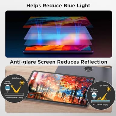 TCL NXTPAPER 14 Android Tablet, 14.3" Paper-Like Display Drawing Pad & Digital Notebook with 4096-Level Stylus & Flip Case, 8+8GB RAM, 256GB Storage, 10000mAh Battery, Multi-Window, Gray - Image 4