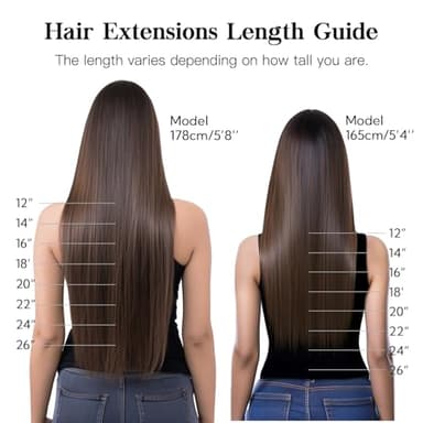 HOTBANANA Human Hair Clip in Hair Extensions, Copper 120g Clip in Hair Extensions Real Human Hair Straight Remy Hair Clip in Hair Extensions 18 Inch 7pcs - Image 7