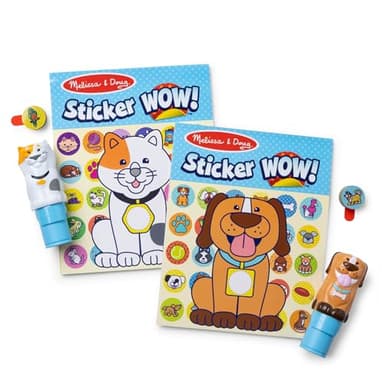 Melissa & Doug Sticker Wow!® Pets (Dog and Cat) Value Pack Arts and Crafts Collectibles - 2 Activity Pads, 2 Sticker Stampers, 2 Bonus Stacks - FSC Certified - Image 4