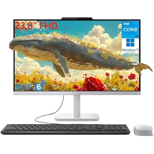 Lenovo 24 23.8" FHD All-in-One Desktop Computer for Home Office, Intel Processor 8-Core (Beat i5-1140G7), 16GB DDR4 RAM, 512GB PCIe SSD, WiFi 6, Bluetooth, Business AIO, Windows 11 Pro, Vent-Hear - Image 1