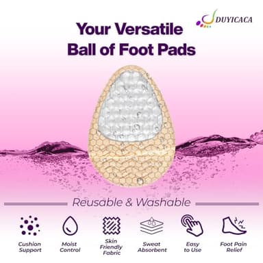 Metatarsal Pads for Women: High Heel Inserts - Ball of Foot Cushions - All Day Comfort - Anti Slip - Invisible Design - One Size Fits (Beige, 2Pairs) - Image 4
