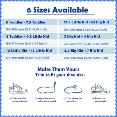 Edvbela Insoles for Airtag Hidden Holder, Tracker Devise Case for Kids, Comfortable Inserts for Children's Shoes, Cute Cartoon (175-190mm) - Image 7