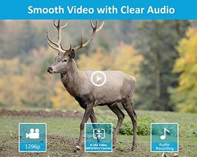 GardePro E5S Trail Camera, 64MP 1296p HD Video, Game Cameras with 100ft Night Vision Motion Activated Waterproof for Deer Wildlife Cam, Hunting - Image 4