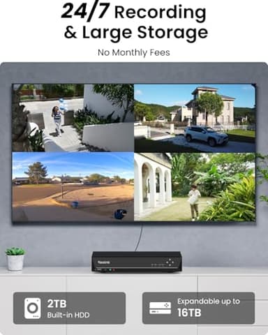 REOLINK 8CH 4K Security Camera System, 6pcs H.265 Bullet Wired PoE Cameras for Home Security Outdoors, Smart Person Vehicle Detection, 8CH NVR Recorder with 2TB HDD for 24-7 Recording, RLK8-800B6 - Image 4