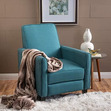 Christopher Knight Home Darvis Fabric Recliner Club Chair, Dark Teal 26.75D x 34W x 36.25H in - Image 2