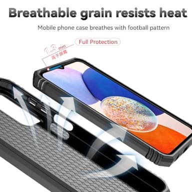 for Samsung Galaxy A15 5G Case with Slide Camera Cover HD Screen Protector [Military Grade 16ft. Drop Tested] Magnetic Ring Holder Kickstand Protective Phone Case for Galaxy A15 5G 2024, Black - Image 8